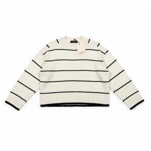 Industry Republic NEW Cream Striped Knit Sweater Preppy Classic Medium Old Money